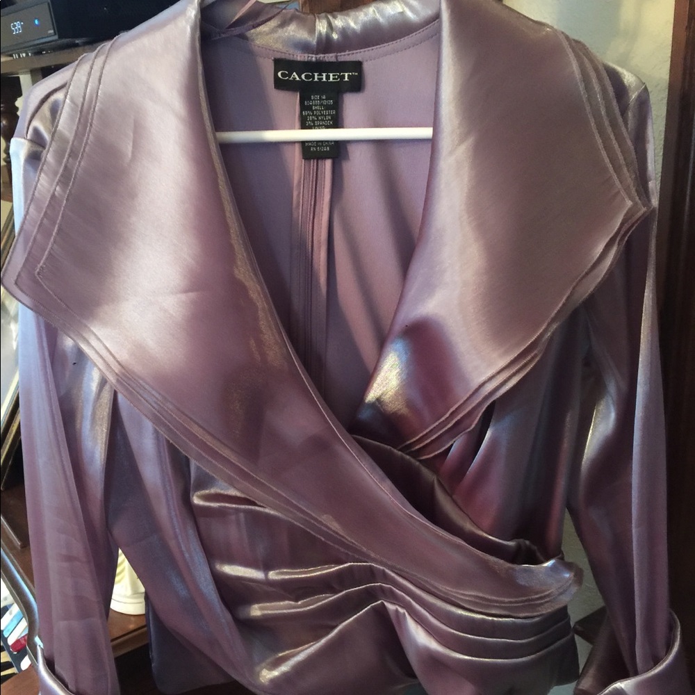 Lavender Cache dressy top size 15